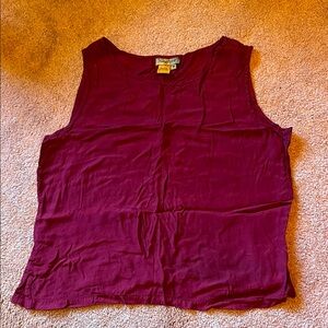 Maroon, vintage, silky top